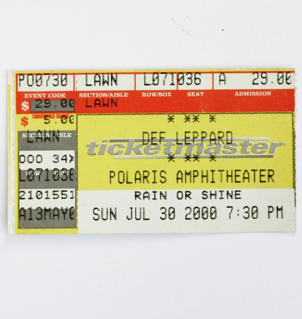 Def Leppard 7-20-00 Polaris Amphitheater, Columbus, OH