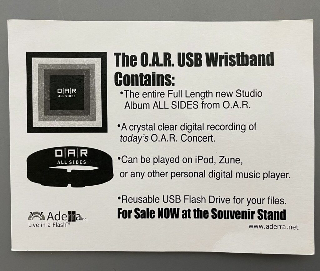 2008 O.A.R. Promotional Postcard