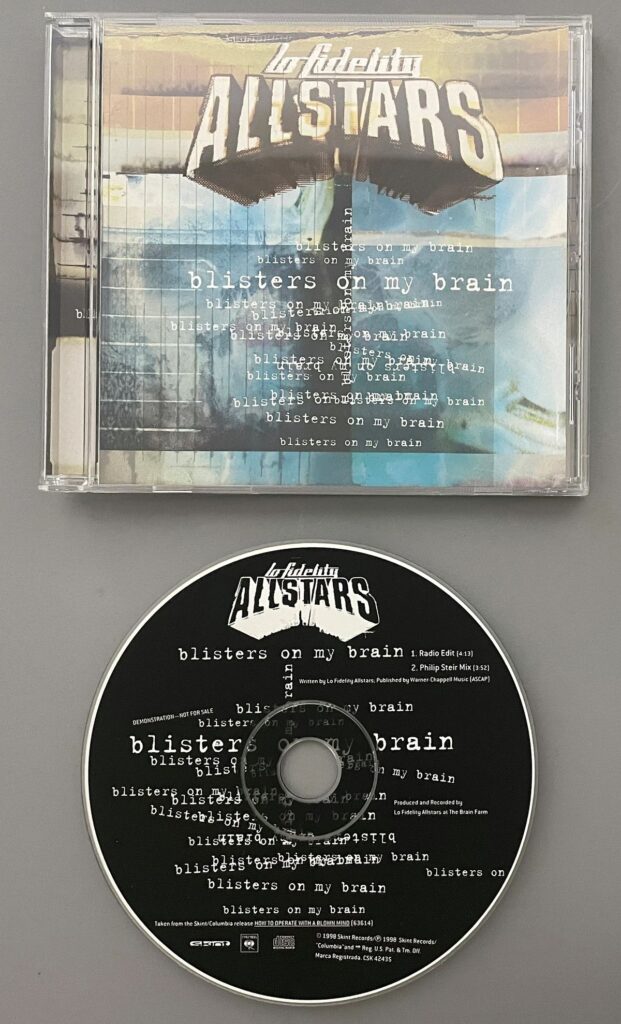 Infidelity Allstars Blisters on my Brain Single CD