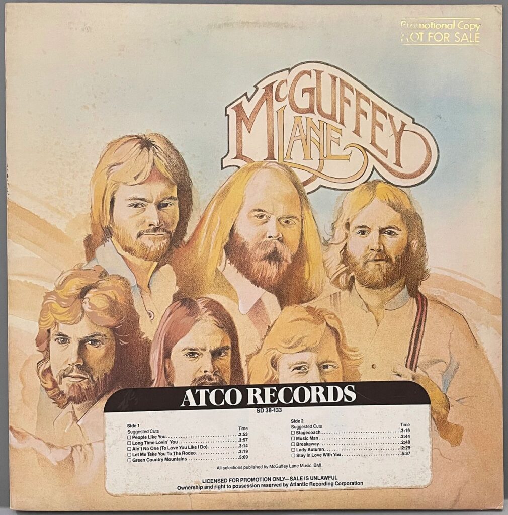 McGuffey Lane Self Titled Promotional Vinyl LP