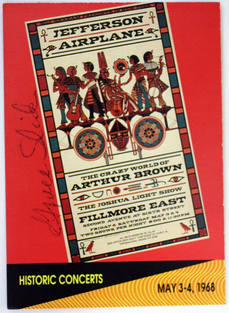 Grace Slick Jefferson Airplane Autographed Trading Card #2