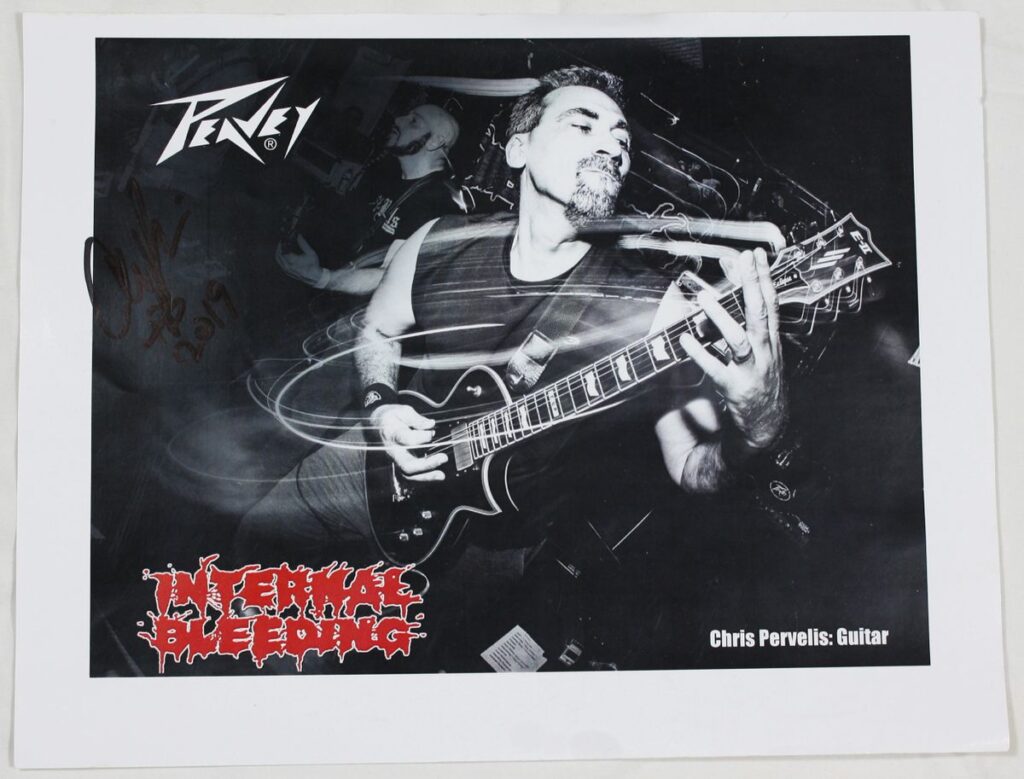 Internal Bleeding Chris Pervelis Peavey Promotional Photo (Autographed)