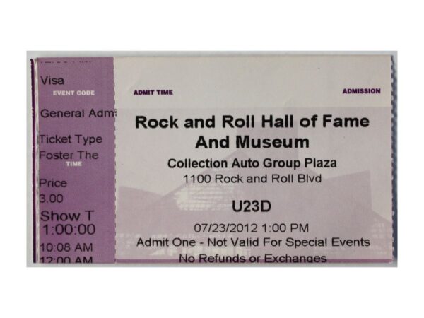 Rock and Roll Hall of Fame 7-23-12 U23D Movie Pass