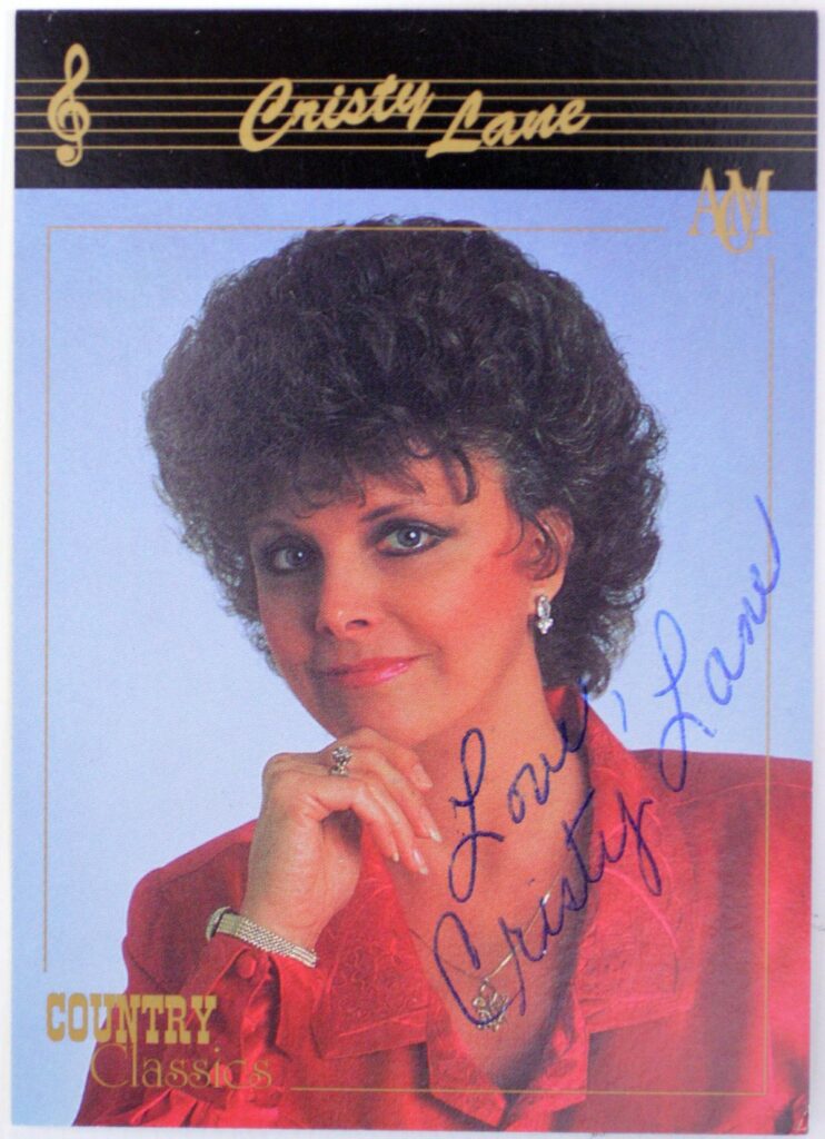 Cristy Lane Autographed Trading Card #1
