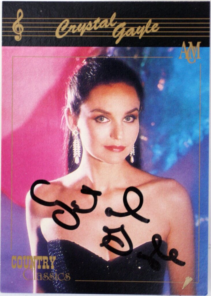 Crystal Gayle Autographed Trading Card