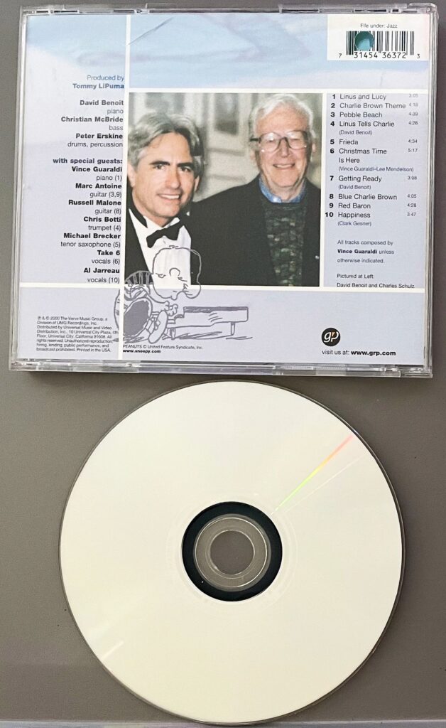 David Benoit Here's to You Charlie Brown Record Label Promo