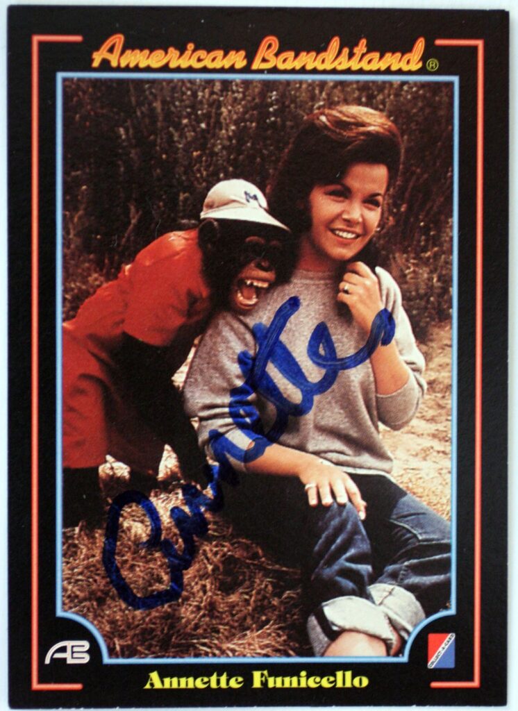 Annette Funicello Autographed American Bandstand Card
