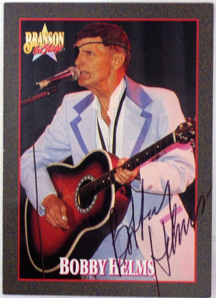 Bobby Helms Autographed Trading Card