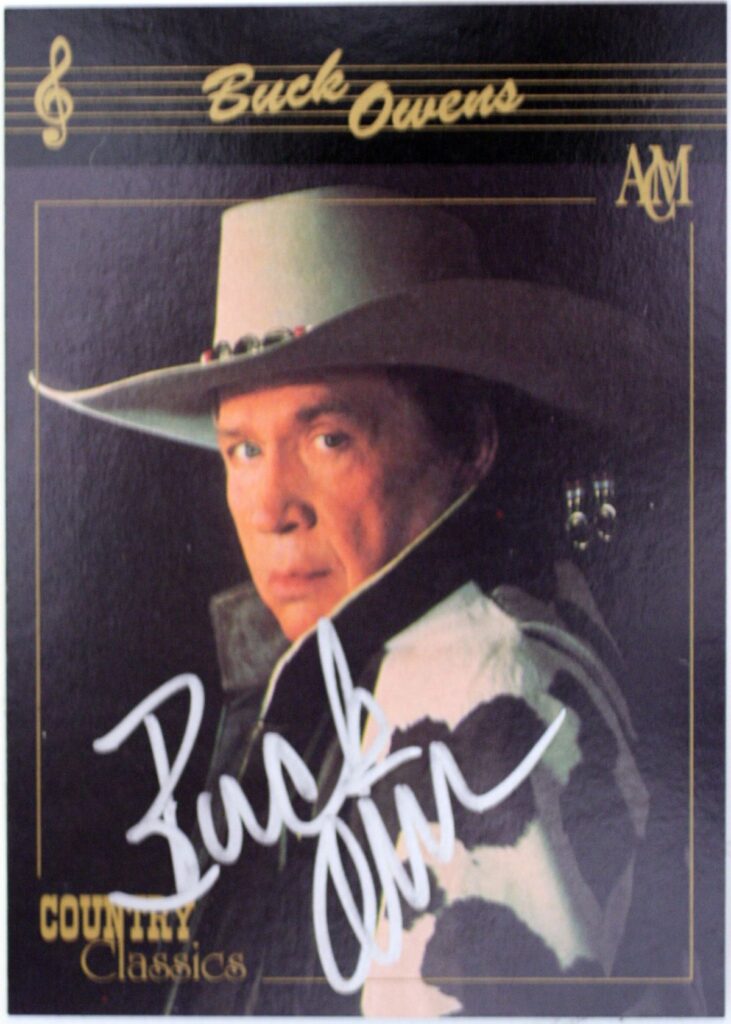 Buck Owens Autographed Trading Card