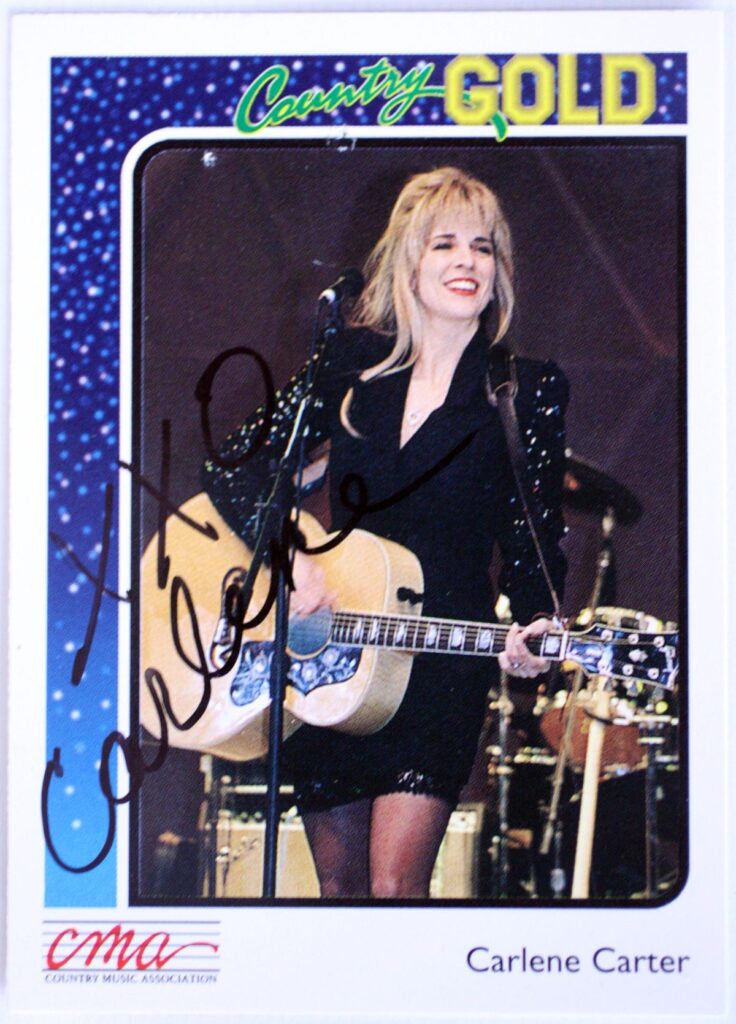 Carlene Carter Autographed Trading Card