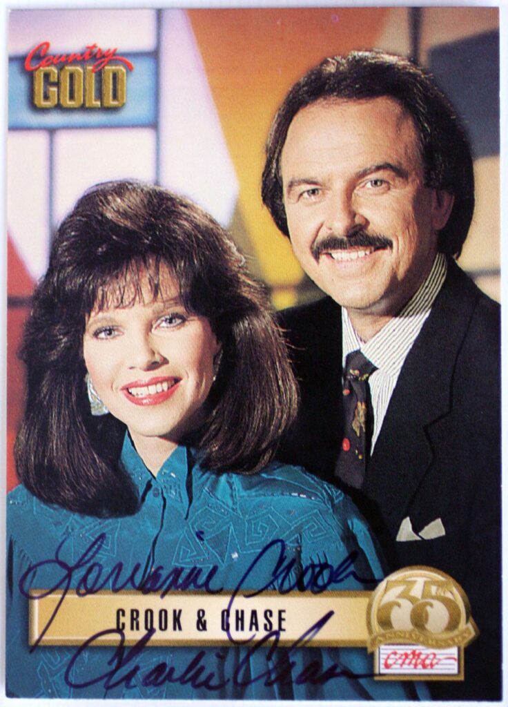 Lorianne Crook and Charlie Chase - Crook and Chase Autographed Trading Card