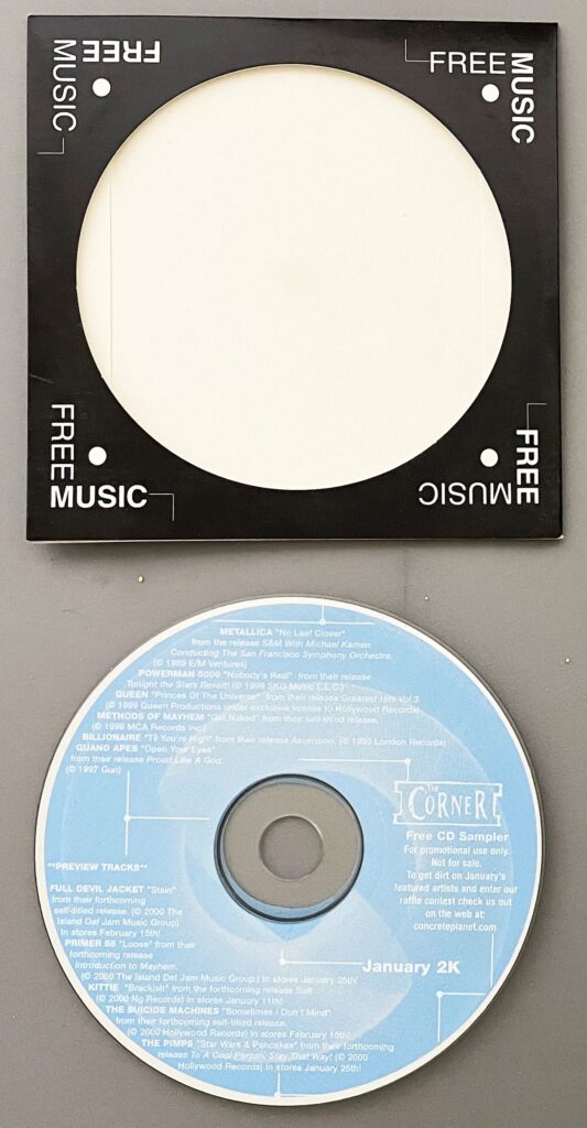 The Corner January 2000 Promo CD