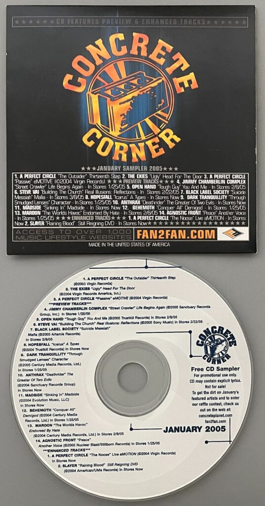 The Corner January 2005 Promo CD