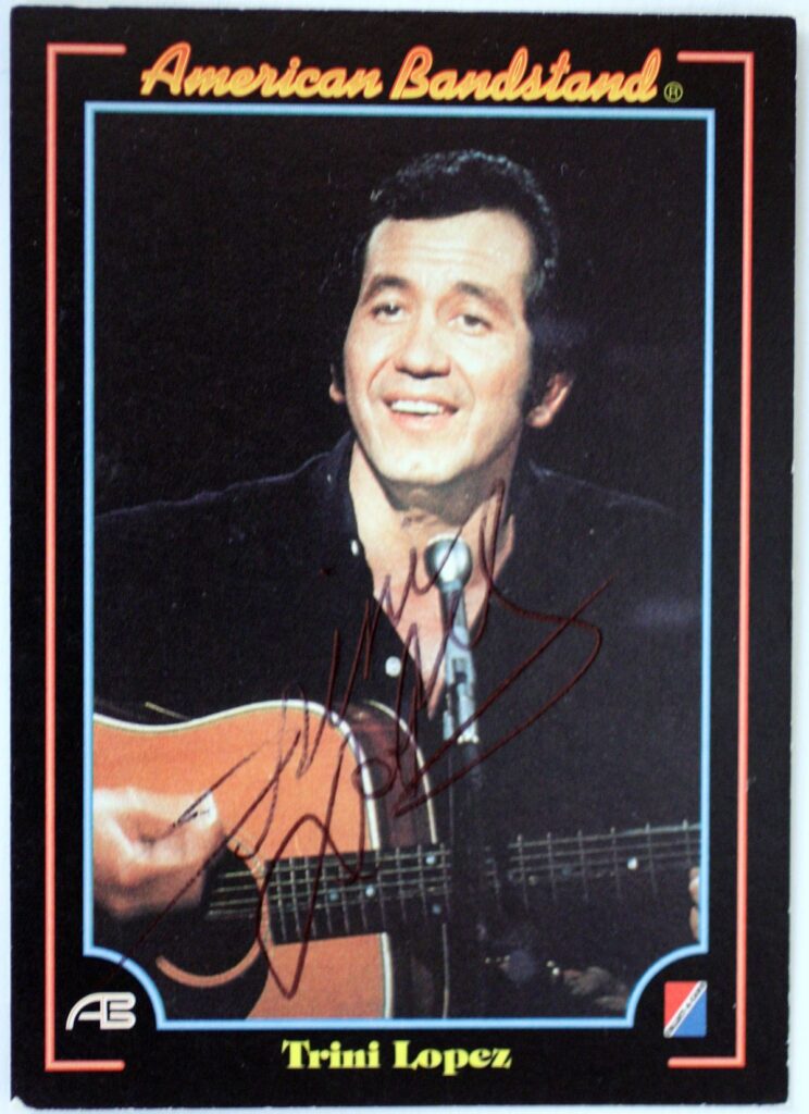 Trini Lopez Autographed American Bandstand Trading Card