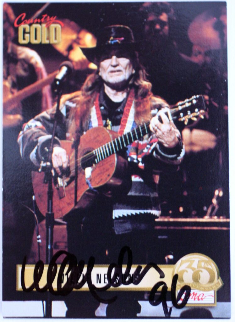 Willie Nelson Autographed Trading Card