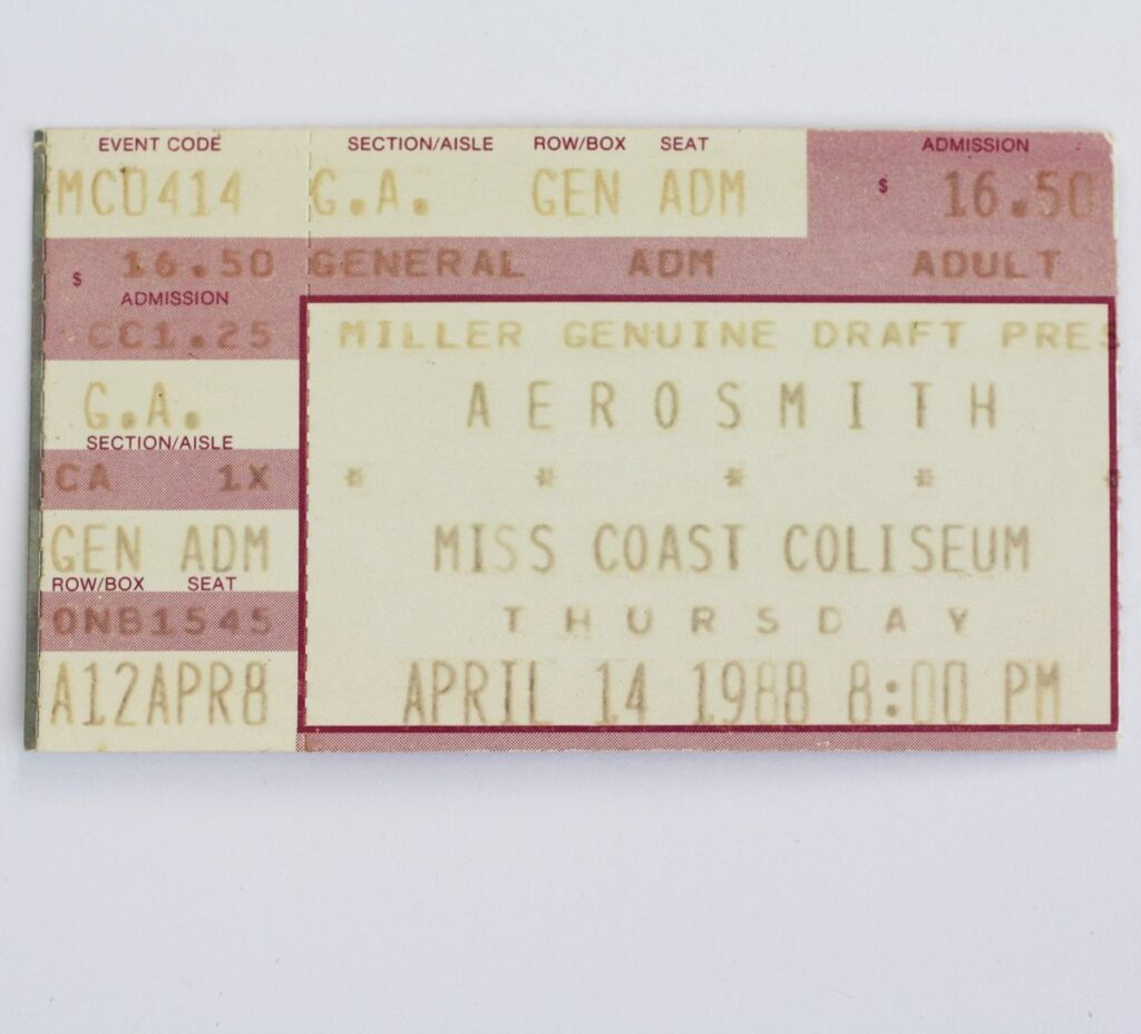 Aerosmith 4-14-88 Mississippi Coast Coliseum, Biloxi, Mississippi