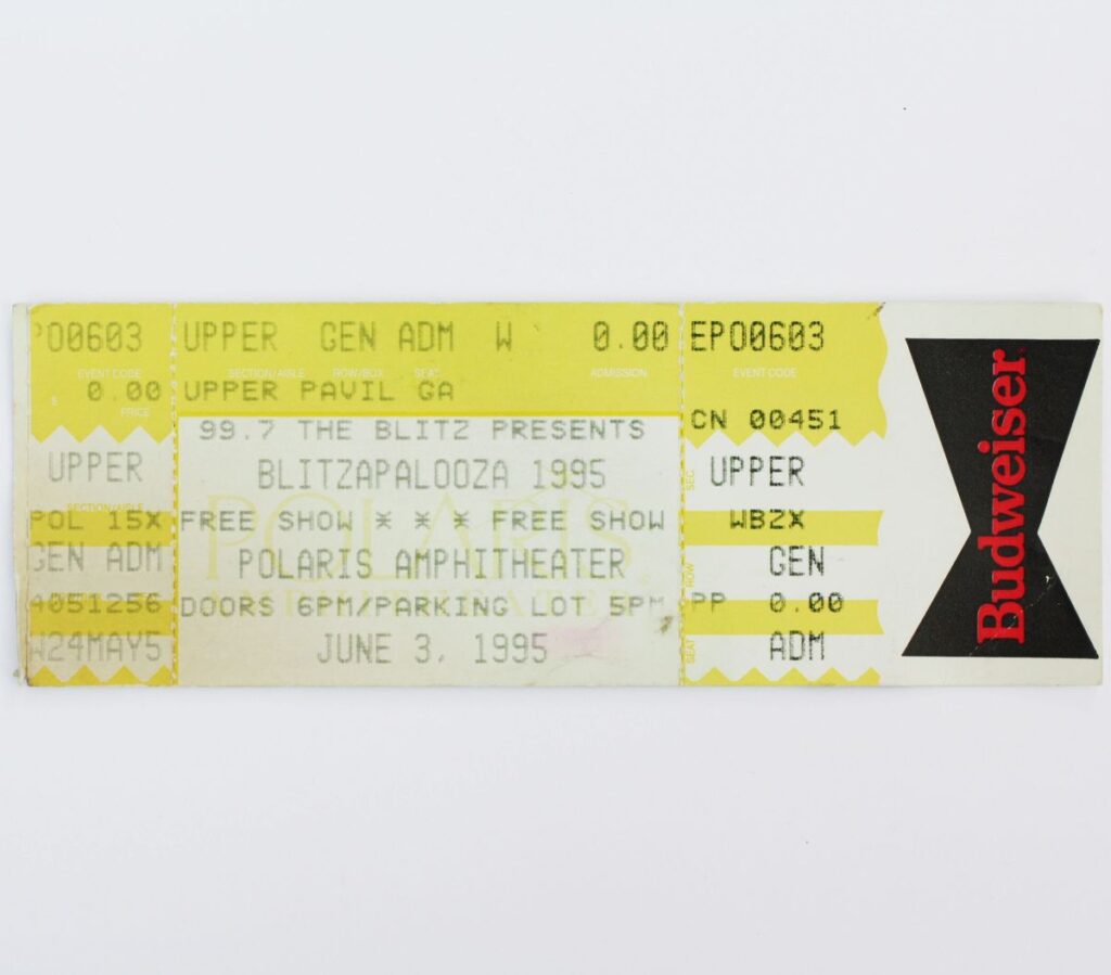 Blitzapalooza 6-3-95 Polaris Amphitheater, Columbus, OH