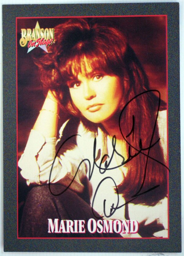 Marie Osmond Autographed Trading Card #3