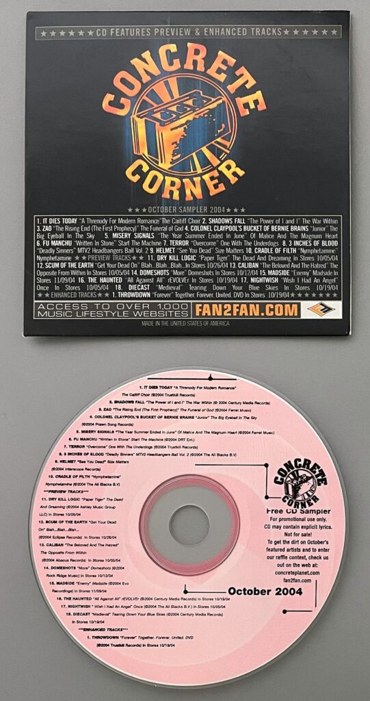 The Corner October 2004 Promo CD