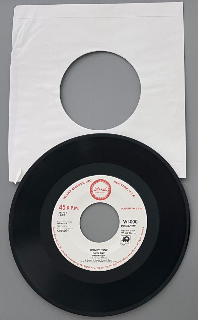 Ernest Ranglin - Laurel Aitken Island Records Promotional 45 Vinyl