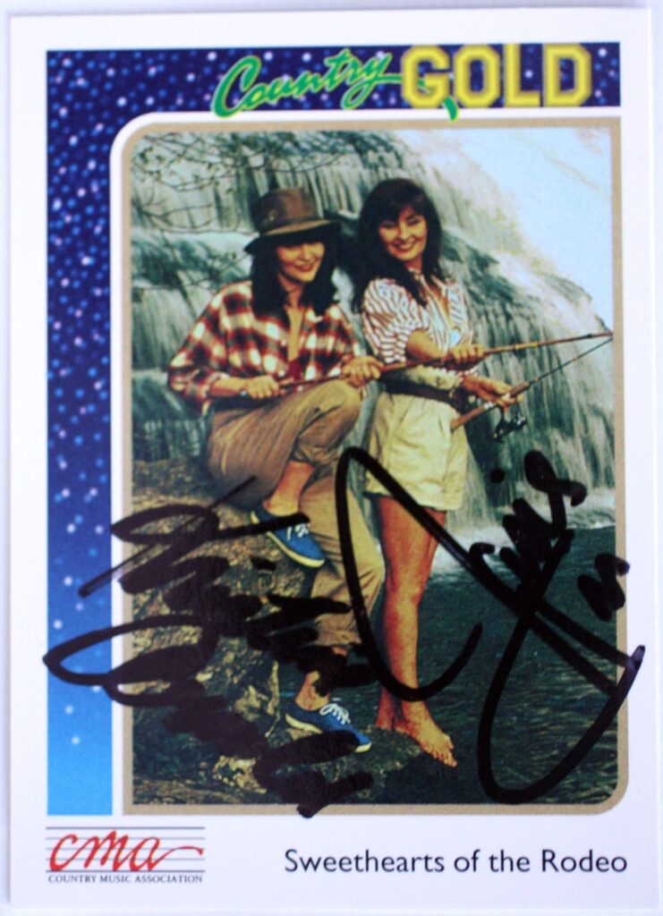 Janis Oliver and Kristine Arnold Sweethearts of the Rodeo Autographed Trading Card