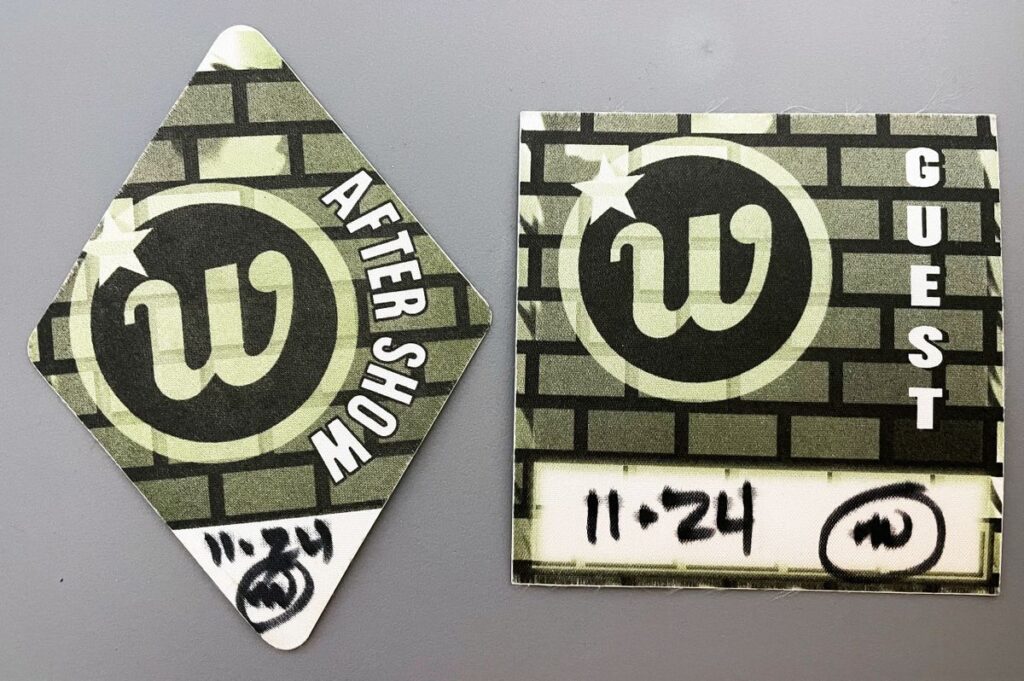 The Wallflowers 11-24-00 Unused Guest and After Show Passes Orpheum Theater, Minneapolis, MN
