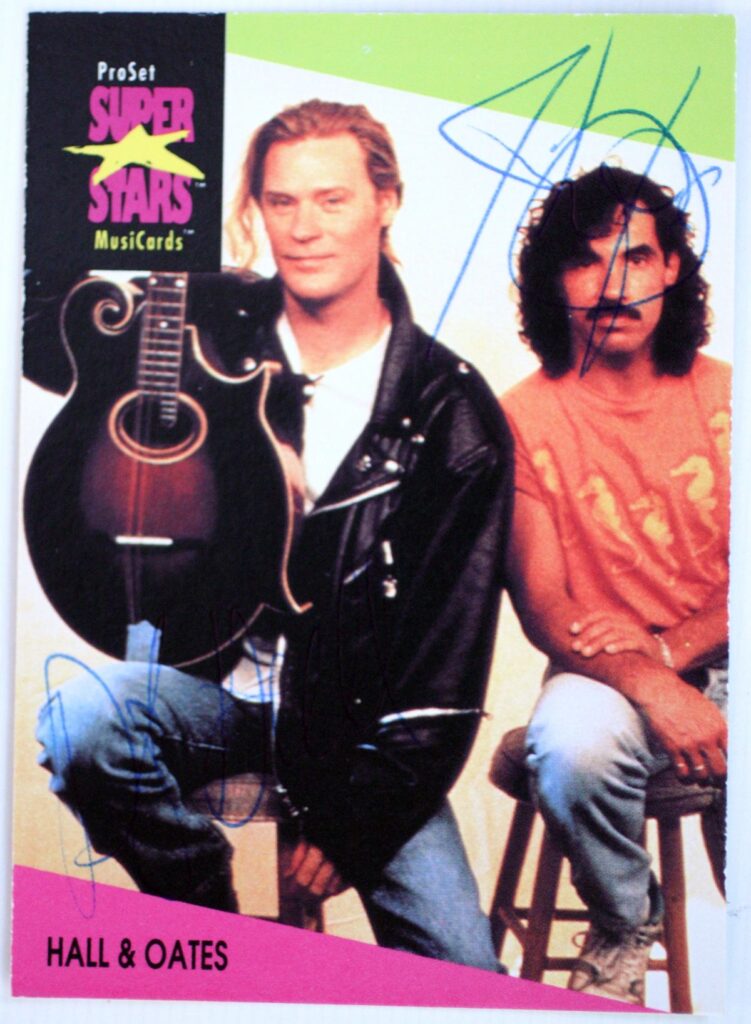 Daryl Hall and John Oates Hall and Oates Autographed Trading Card