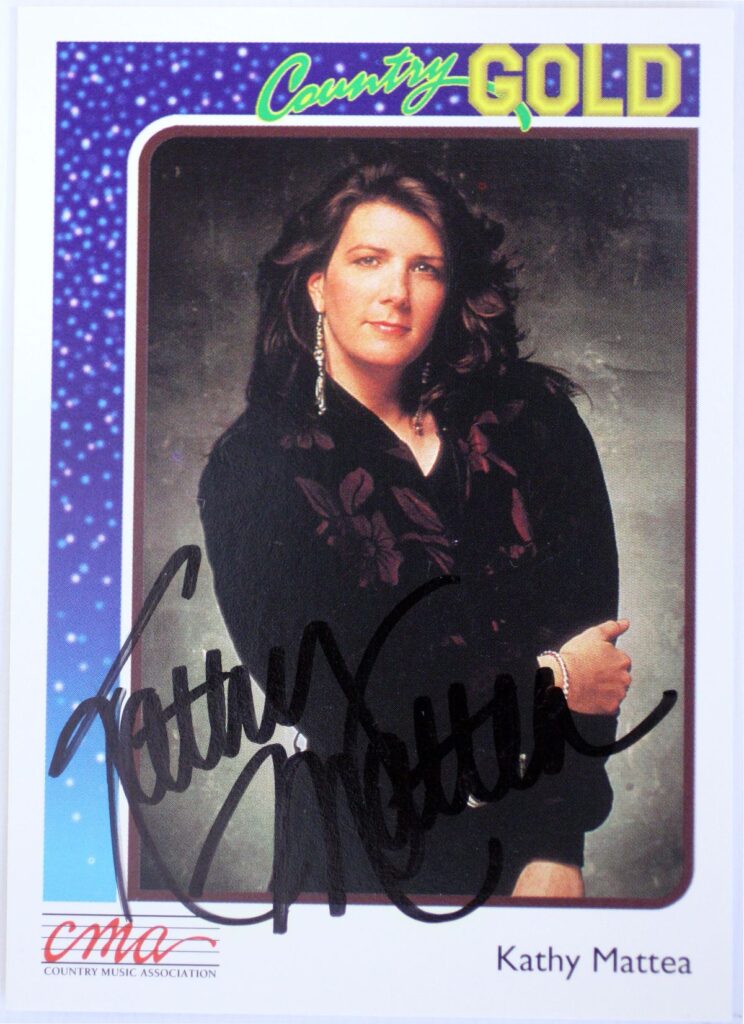 Kathy Mattea Autographed Trading Card