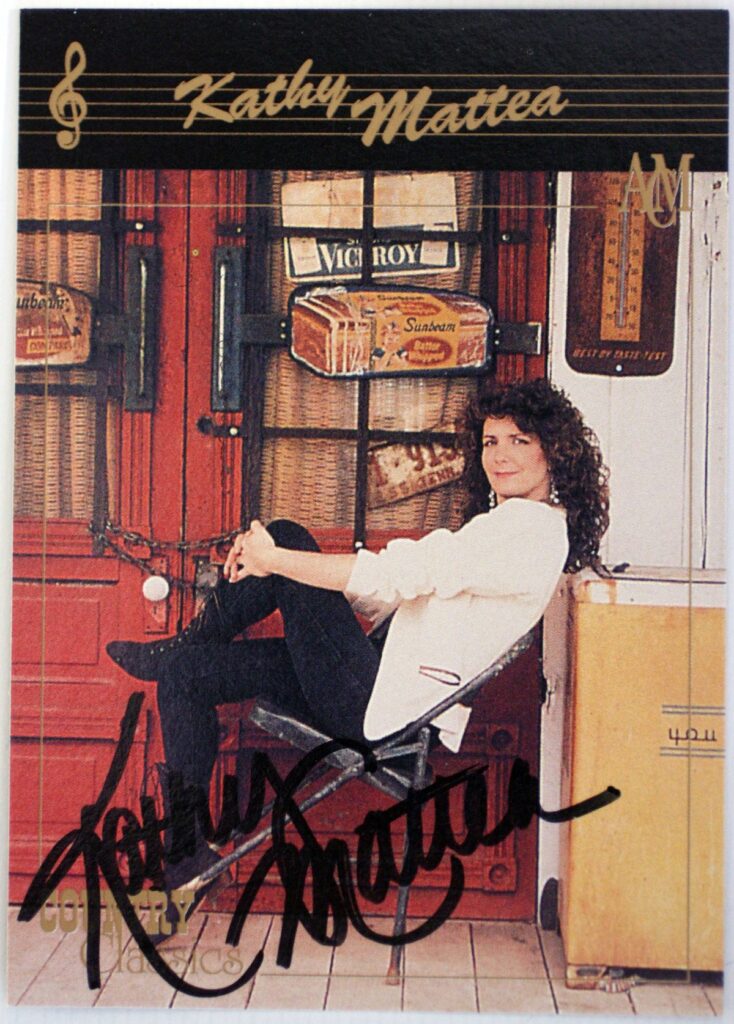 Kathy Mattea Autographed Trading Card #2