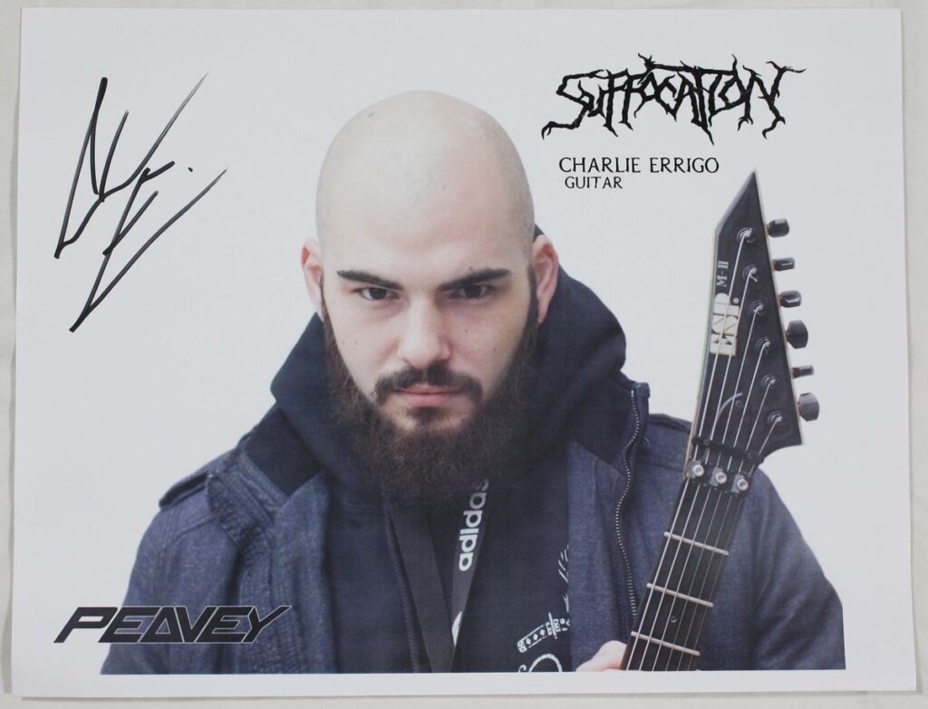 Suffocation Charlie Errigo Peavey Promotional Photo (Autographed)