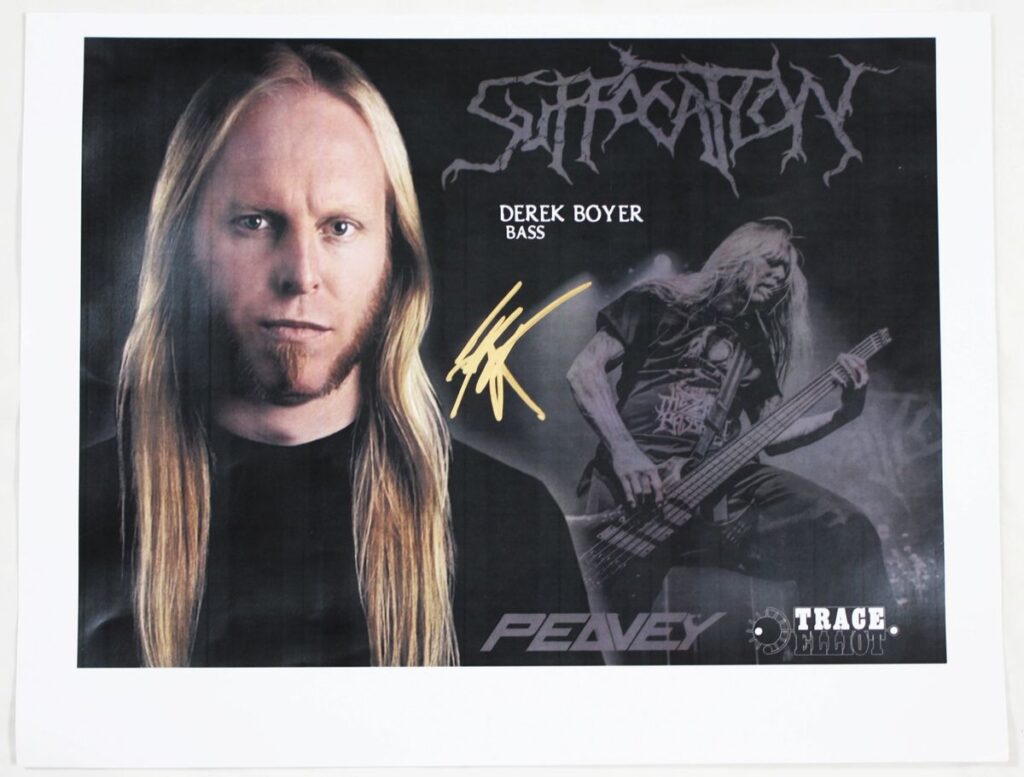 Suffocation Derek Boyer Peavey Trace Elliot Promotional Photo (Autographed)
